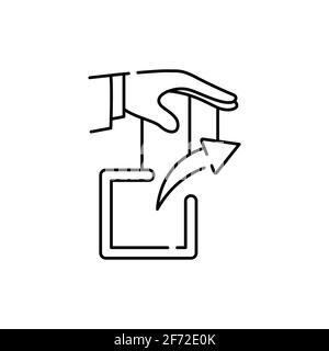 Link manipulation olor line icon. Pictogram for web page, mobile app, promo. UI UX GUI design element. Editable stroke. Stock Vector