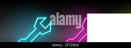 Bill, neon icon set Stock Vector