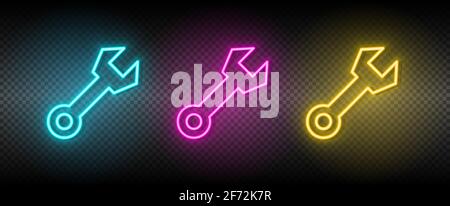 Bill, neon icon set Stock Vector