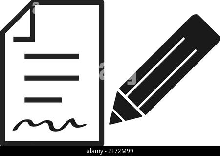 Icon of free document. Checklist, file, document. Paperwork concept vector . Stock Vector