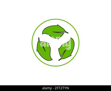 Eco, leaves, recycle icon. Vector illustration, design. Stock Vector