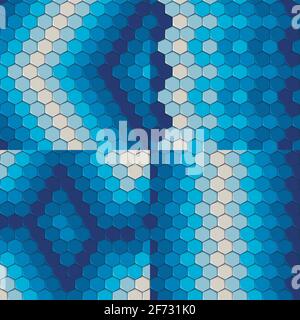 Set of vector seamless patterns with hexagonal tiles. Stock Vector