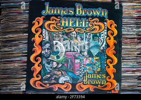 LP cover of Hell, the 38th studio album by James Brown