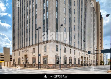 Cincinnati & Suburban Bell Telephone Building, 209 West Seventh Street, a landmark on the National Register of Historic Places Stock Photo