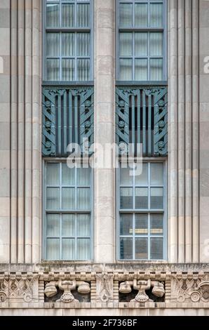 Cincinnati & Suburban Bell Telephone Building, 209 West Seventh Street, a landmark on the National Register of Historic Places Stock Photo