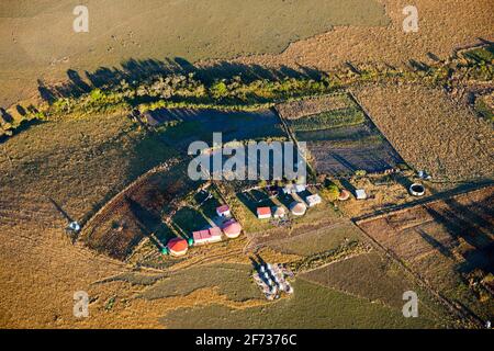 Xhosa settlement on the Wild Coast, Mbotyi, Eastern Cape, South Africa Stock Photo