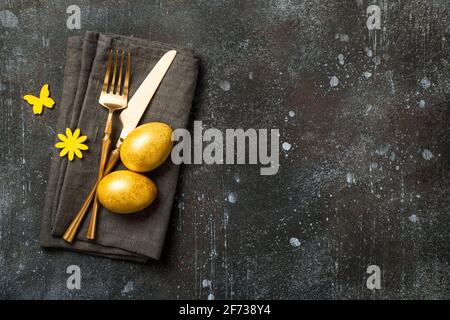 Easter setting table Stock Photo