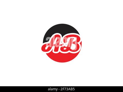 Initial Monogram Letter AB Logo Design Vector Template. Stock Vector