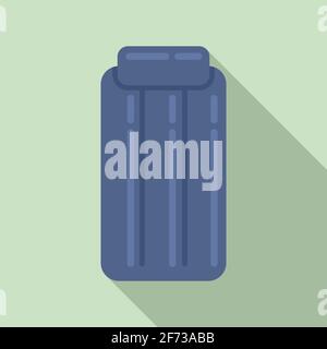 Orthopedic inflatable mattress icon, flat style Stock Vector