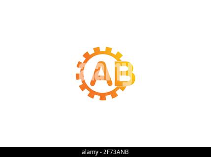 Initial Monogram Letter AB Logo Design Vector Template. Stock Vector