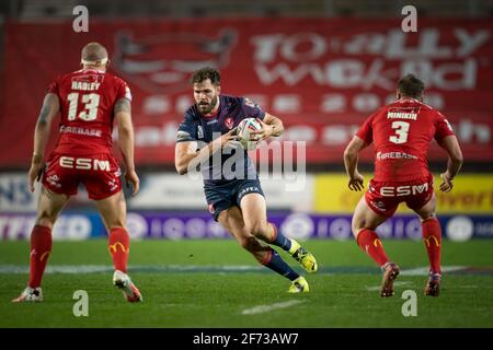 Hull KR vs St Helens  St. Helens's Alex Walmsley in action Stock Photo