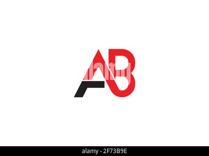 Initial Monogram Letter AB Logo Design Vector Template. Stock Vector
