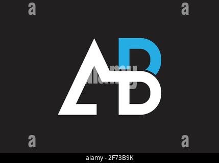 Initial Monogram Letter AB Logo Design Vector Template. Stock Vector