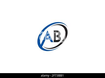 Initial Monogram Letter AB Logo Design Vector Template. Stock Vector
