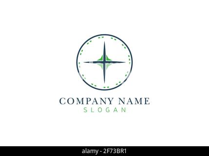 Creative Compass Concept Logo Design Template. Compass Logo sign and symbol. Stock Vector