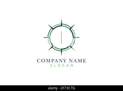 Creative Compass Concept Logo Design Template. Compass Logo sign and symbol. Stock Vector