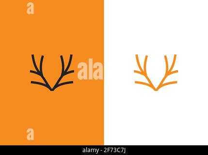 Deer Head Icon Logo vector template image Stock Vector