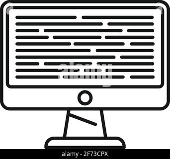 Testing software performance icon, outline style Stock Vector