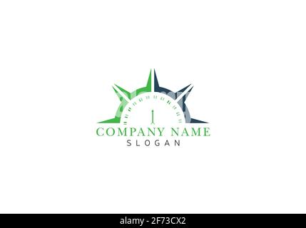 Creative Compass Concept Logo Design Template. Compass Logo sign and symbol. Stock Vector