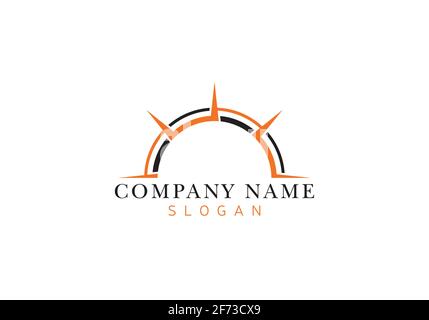 Creative Compass Concept Logo Design Template. Compass Logo sign and symbol. Stock Vector