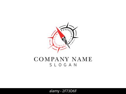 Creative Compass Concept Logo Design Template. Compass Logo sign and symbol. Stock Vector