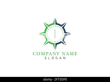 Creative Compass Concept Logo Design Template. Compass Logo sign and symbol. Stock Vector