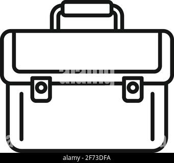 Briefcase money bribery icon, outline style Stock Vector