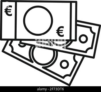 Money bribery icon, outline style Stock Vector