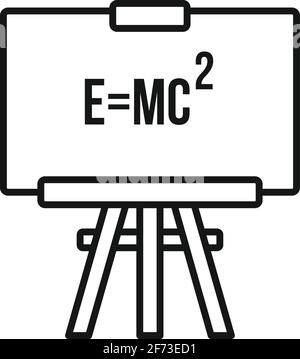 Physics formula icon, outline style Stock Vector