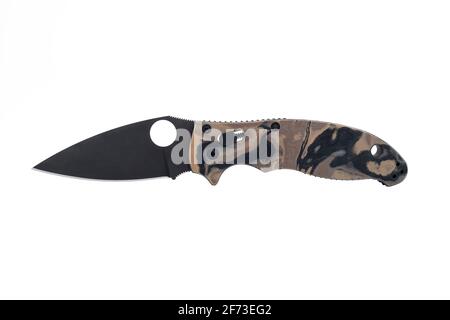 Army knife folding isolated on white background Stock Photo