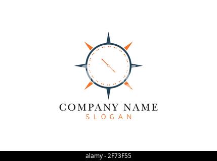 Creative Compass Concept Logo Design Template. Compass Logo sign and symbol. Stock Vector