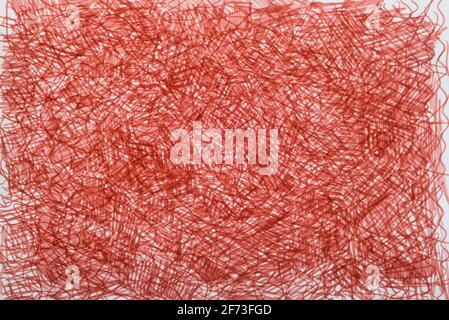 brown color marker pen drawing scribbles on white paper background texture Stock Photo