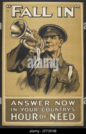 A vintage american WW2 recruitment poster for the US Army Stock Photo