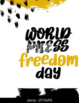 World Press Freedom Day Vector Illustration for Greeting Card, Poster and Banner. Stock Vector
