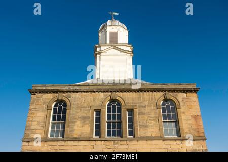 The old town hall building in South Shields marketplace, north east England UK Stock Photo