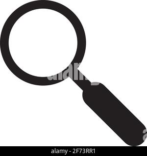 Magnifier icon vector search symbol for user interface in a flat color glyph pictogram illustration Stock Vector