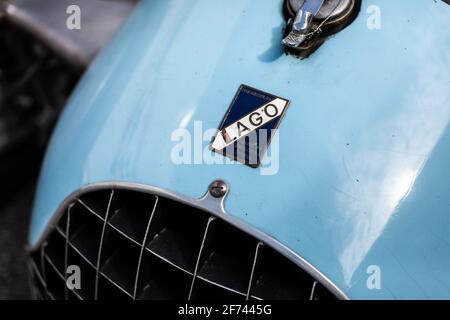 Pierre Levegh Talbot Lago T26C race car at Mont-Tremblant race track, owned by Lawrence Stroll, Quebec, Canada Stock Photo