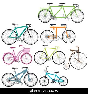 Vector set of bicycles Stock Vector