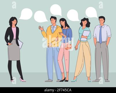 people talking or speaking Stock Vector