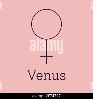 Venus astrological and zodiac symbol Stock Vector