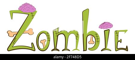 Zombie vector lettering Stock Vector