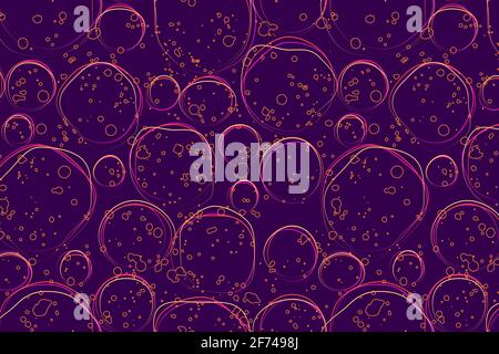 Purple circle seamless pattern with texture Stock Vector
