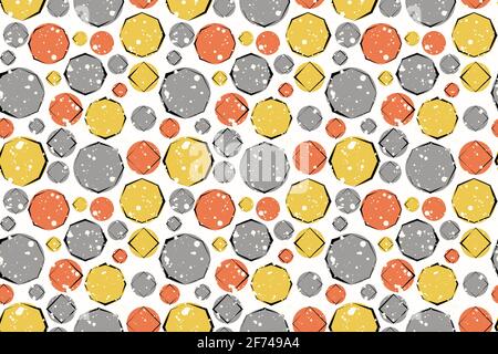Nice geometric colorful seamless pattern. Stock Vector