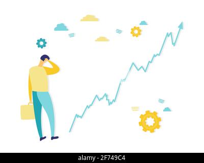 Business training icon in flat style. Gear with people vector