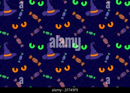 Cute halloween seamless pattern Stock Vector
