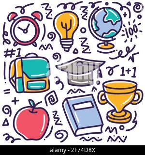 doodle set of sports hand drawing Stock Vector