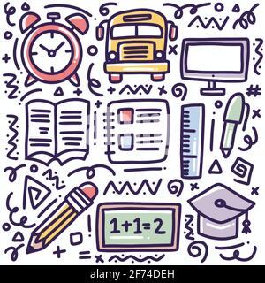 doodle set of sports hand drawing Stock Vector