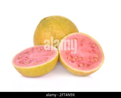 Fresh green Guava fruit on white background Stock Photo
