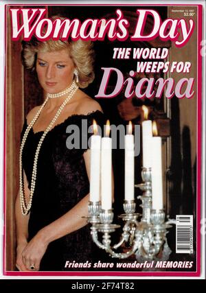 Front cover of the Australian Woman's Day magazine from September 15, 1997, headlined The world weeps for Diana Stock Photo