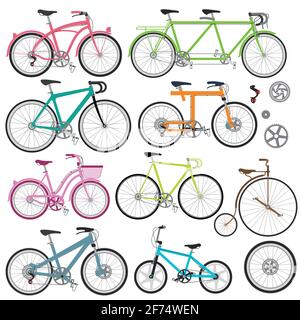 Vector set of bicycles Stock Vector